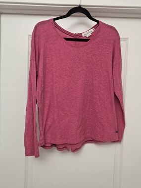 H&M Heathered Pink Long Sleeve Tunic Top